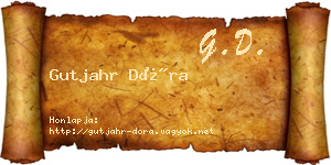 Gutjahr Dóra névjegykártya